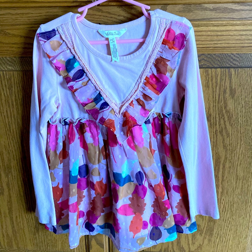 Matilda Jane Pale Pink Tunic Long Sleeve Shirt
